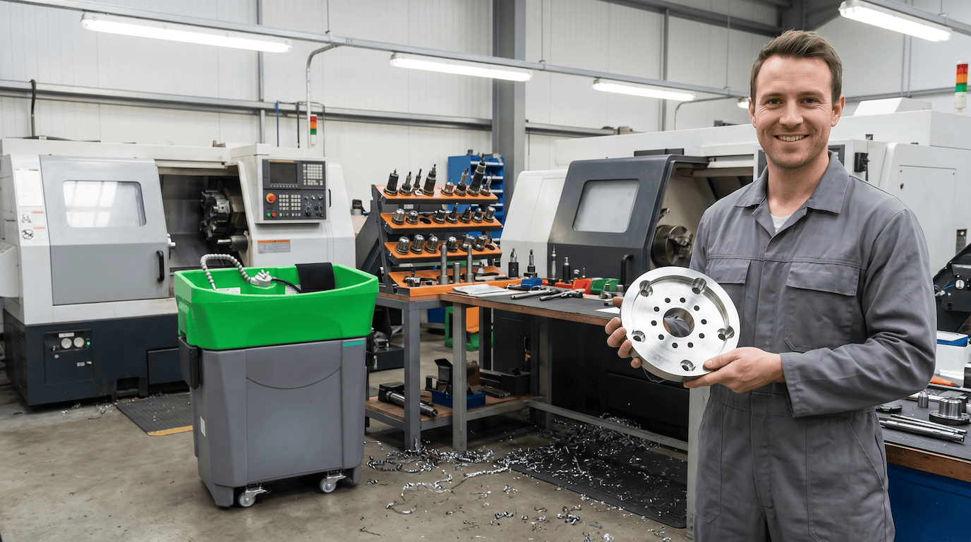 CNC onderdelen reinigen zonder solventen